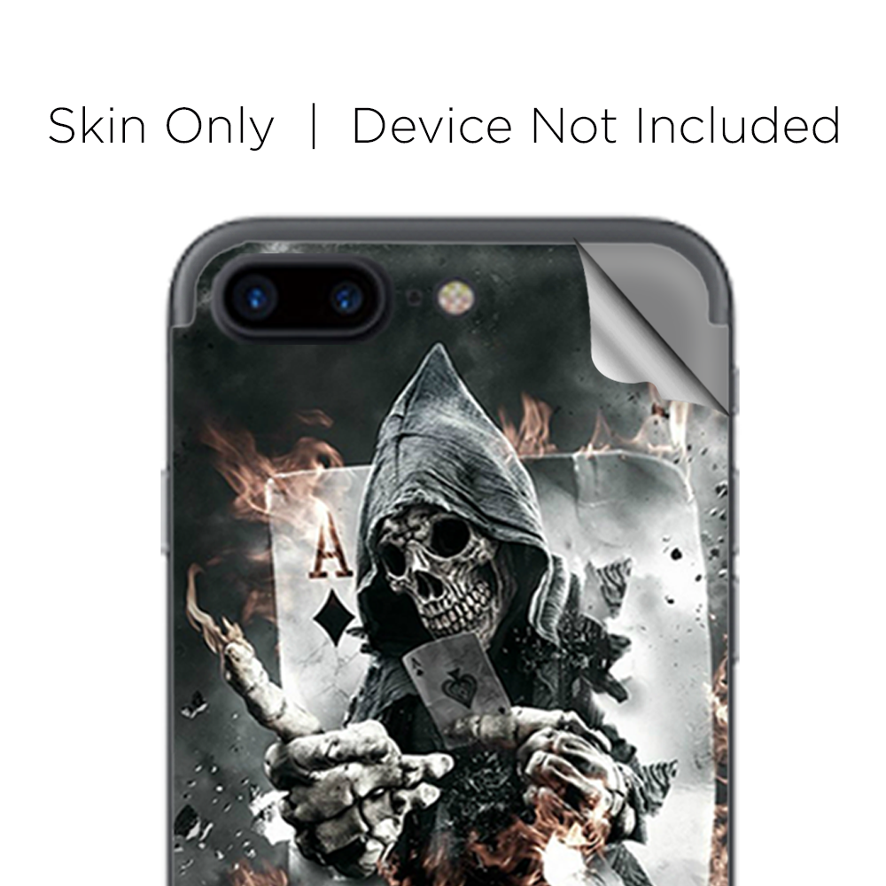 Apple iPhone 7 / 8 Plus Skins Decal Wrap Ace Diamonds Grim Reeper Skull