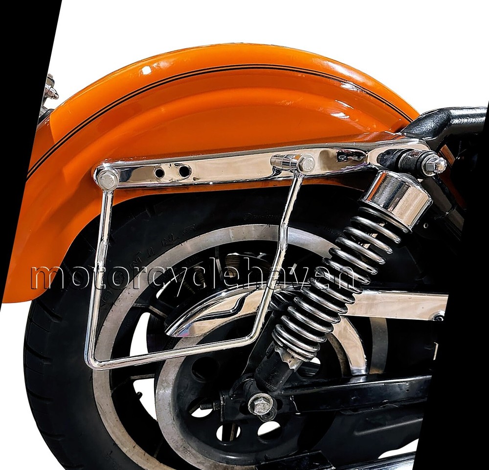1994-2003 Harley Davidson Sportster Saddlebag Support Brackets Bar Chrome Mount