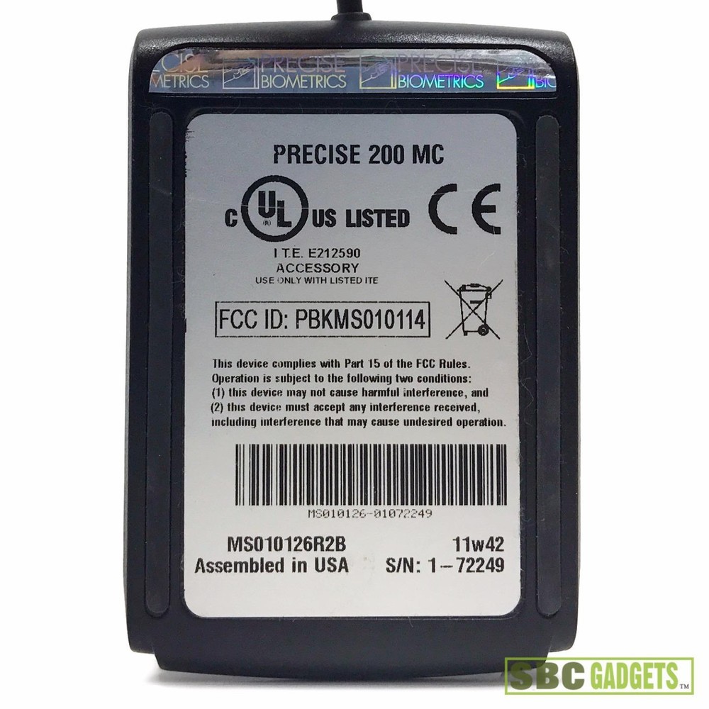 Precise 200 MC USB Combination Biometric & Smart Card Reader (Model: 200 MC)