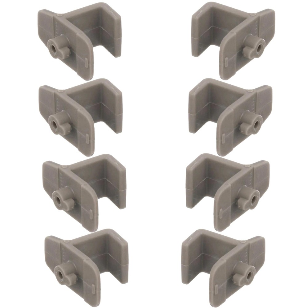 8 PCS Gray Refrigerator Shelf Clips Universal Plastic Support Brackets