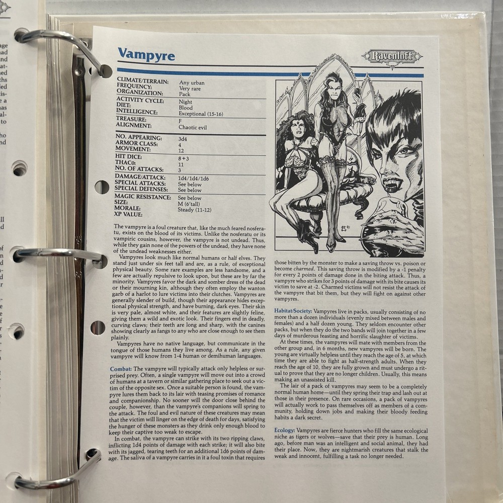 Monstrous Compendium Volume Two - AD&D 3-Ring Binder MC2