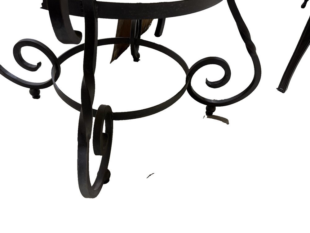 65190 Quality Decorator Cement Top Iron Table Dining Kitchen Table