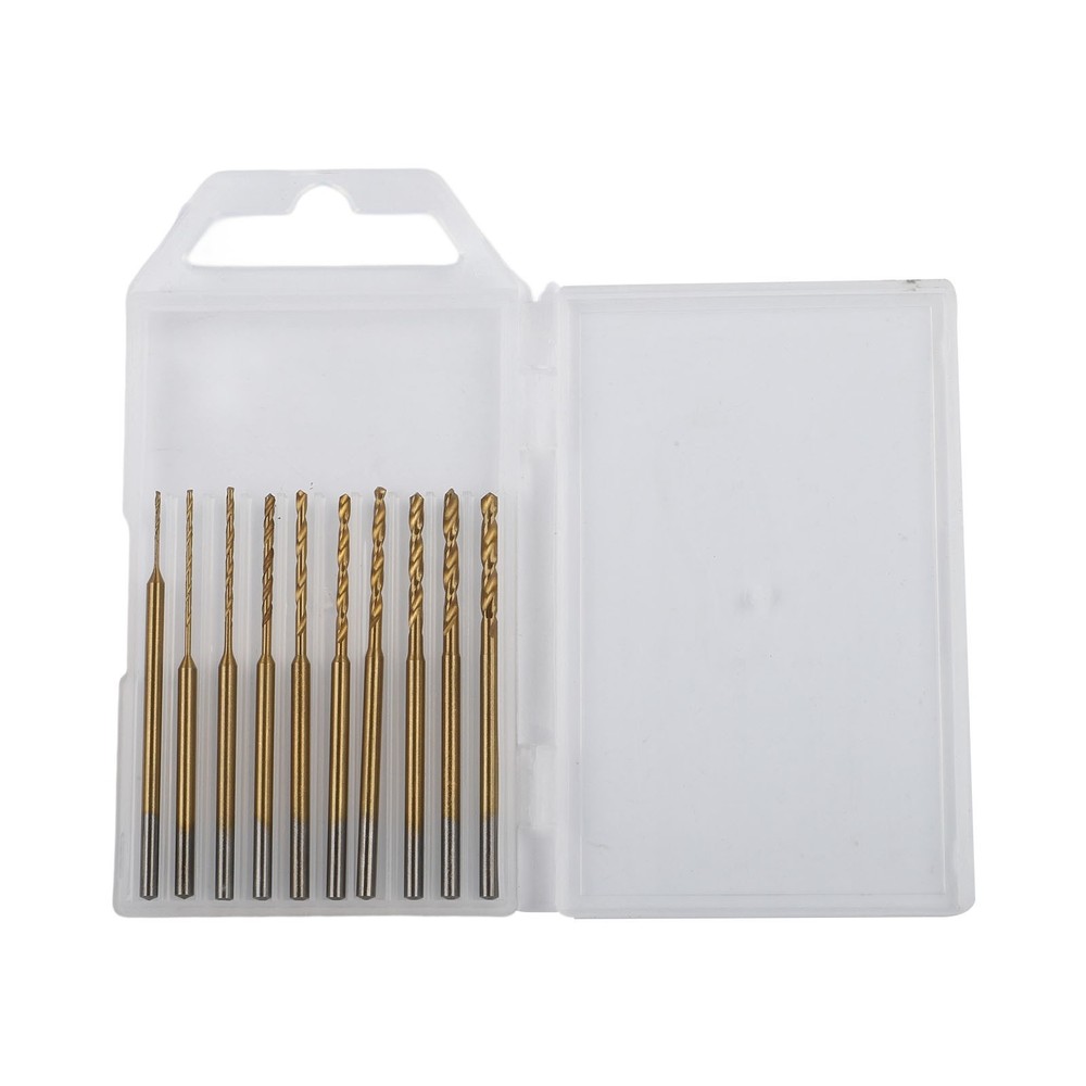 Small Pocket Drill Bit Set 10Pcs HSS Bits for Amber Walnut Jewelry Making