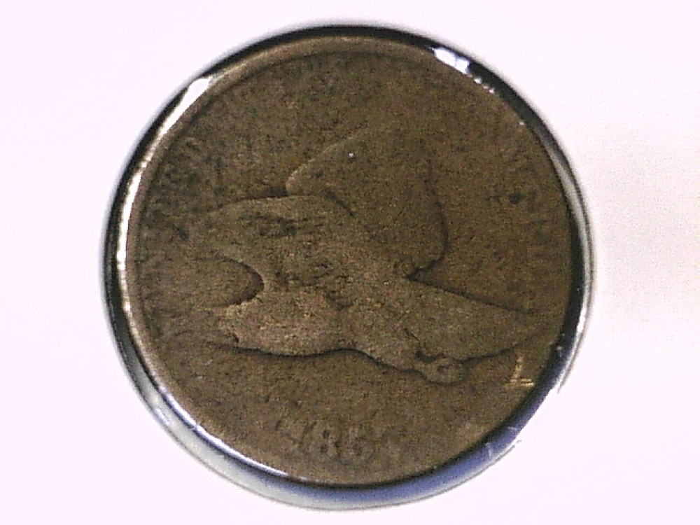 1857 Flying Eagle Cent Genuine Raw Ungraded 01030