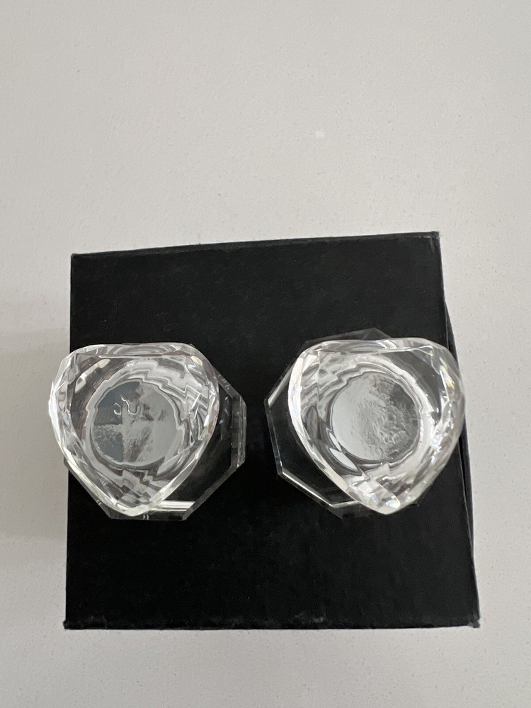Oleg Cassini Signed Crystal Perfume Bottle Set In Original Box