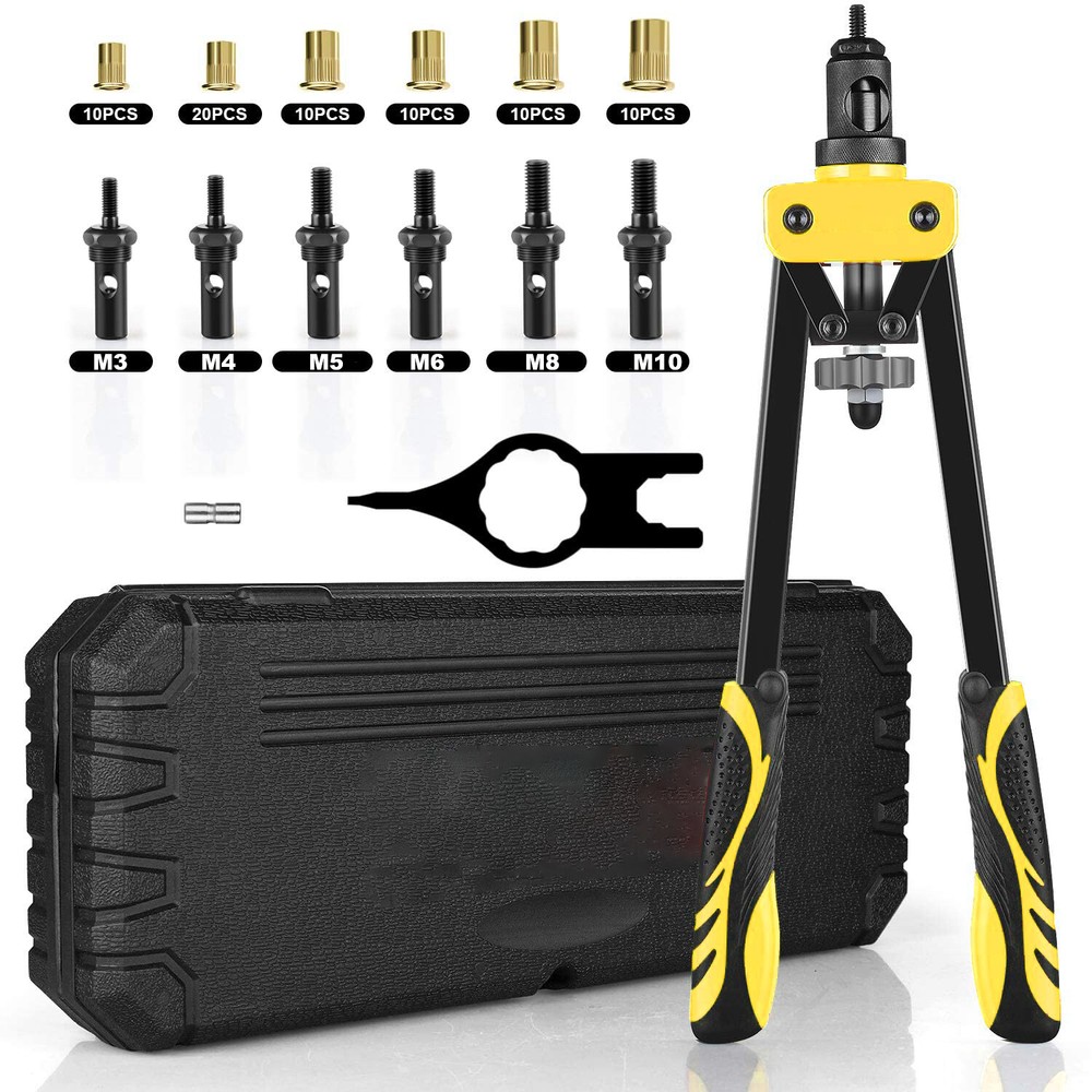 14" Rivet Nut Gun Kit Rivnut Setting Tools Nut Setter Tool Hand Blind Riveter