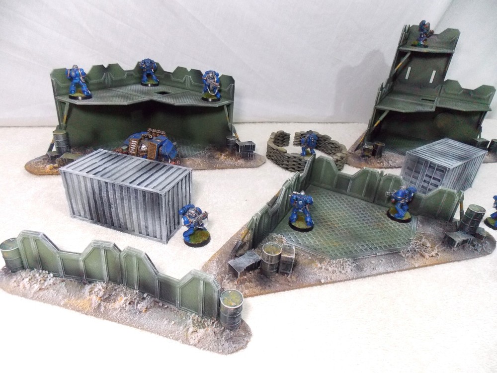 WARGAMING TERRAIN PAINTED BUNDLE 9 PIECE SET...ADVANCE ORDERS