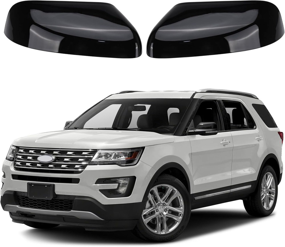 Glossy Black Direct Replacement Mirror Cover for 2016 2017 2018 2019 Explorer,