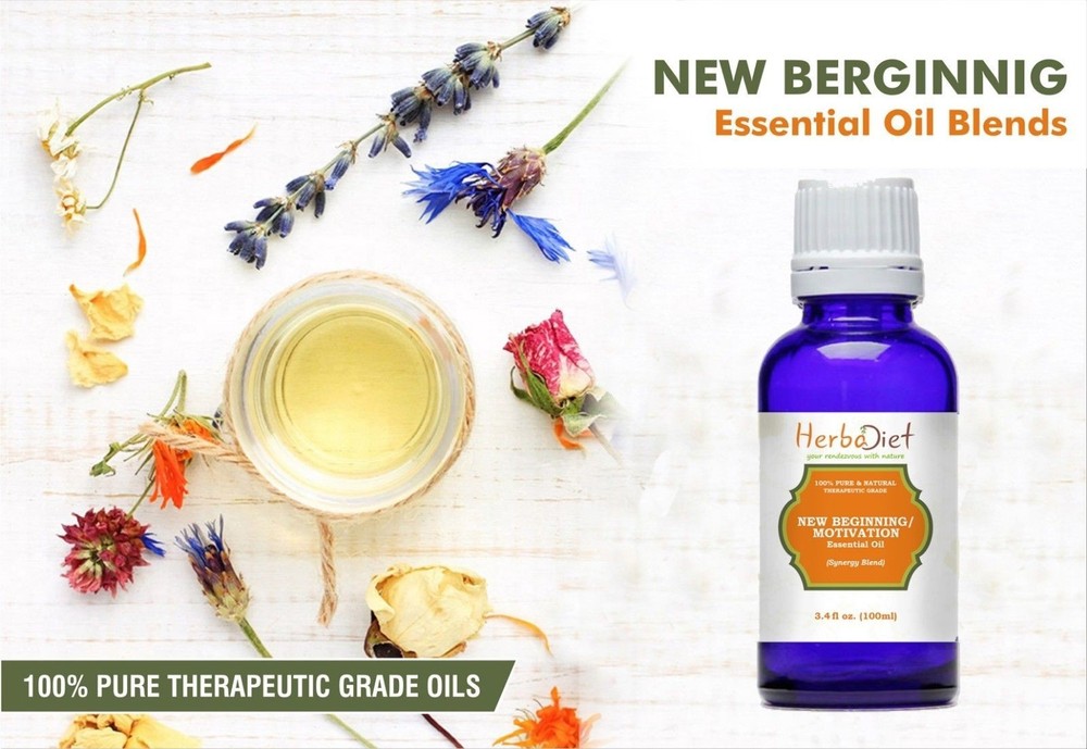Essential Oil Pure Blend MOTIVATION Uplift Natural Aromatherapy Diffuser Relax