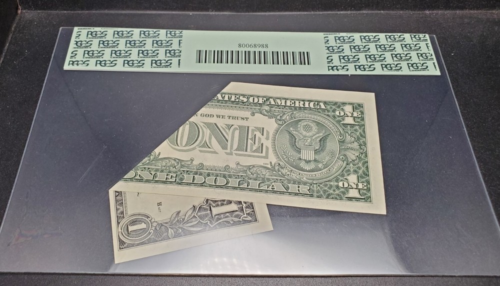 1995 Fr 1921-D $1 Federal Reserve Note PCGS 64PPQ-Printed Foldover 3 error note