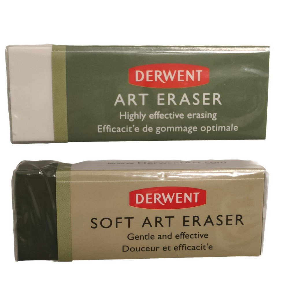 Derwent Dual Art Eraser / Soft Art Eraser Twin Pack