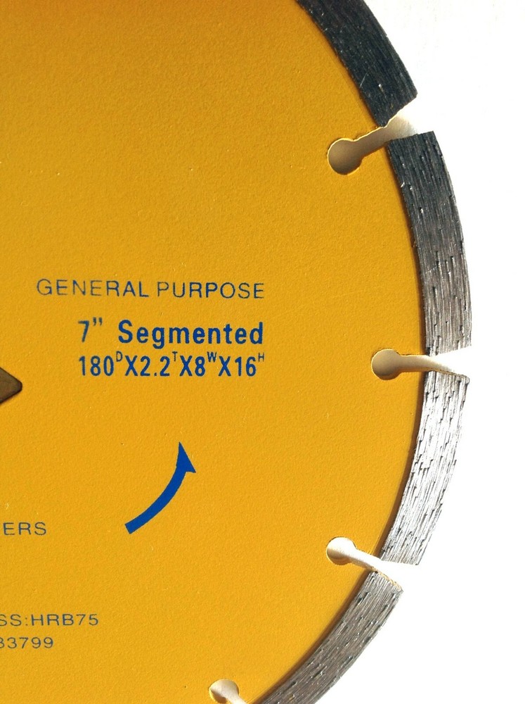 7 in. Diamond Segmented Rim Saw Blade General Purpose DB3799