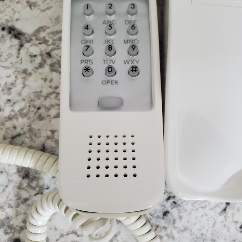 White Comdial Trimline Touch Tone Wall Telephone Tested Works
