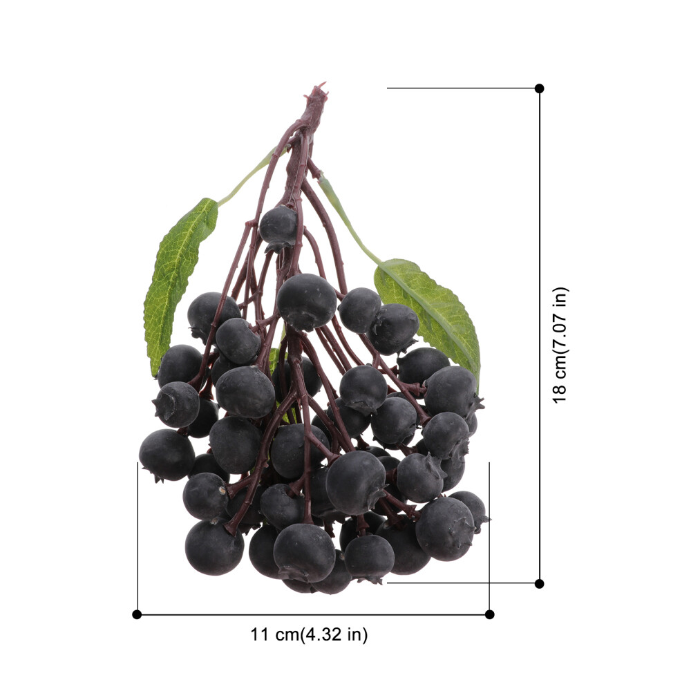 1Pc Artificial Fruit Decor Photography Props Blueberry Picks Artificial
