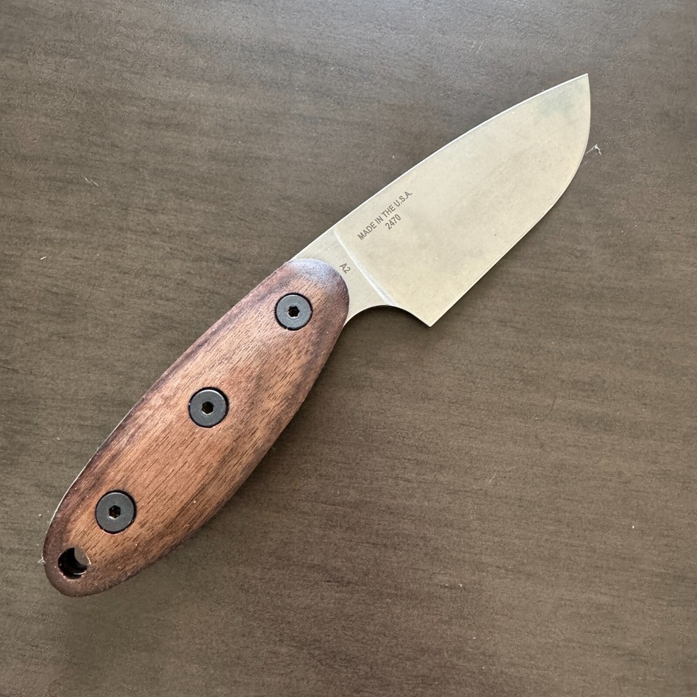 Walnut scales for ESEE Sencillo knife