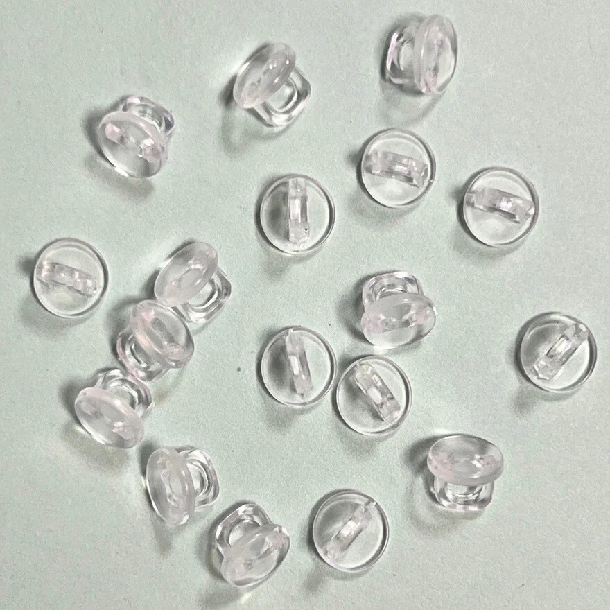 20 Acrylic Button Shanks -  Make-A-Button  -Shelly's Buttons  Craft Sewing Scrap