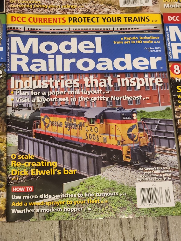 Model Railroader Train Magazine 6 Issues 2022 - 2023 Display Layout