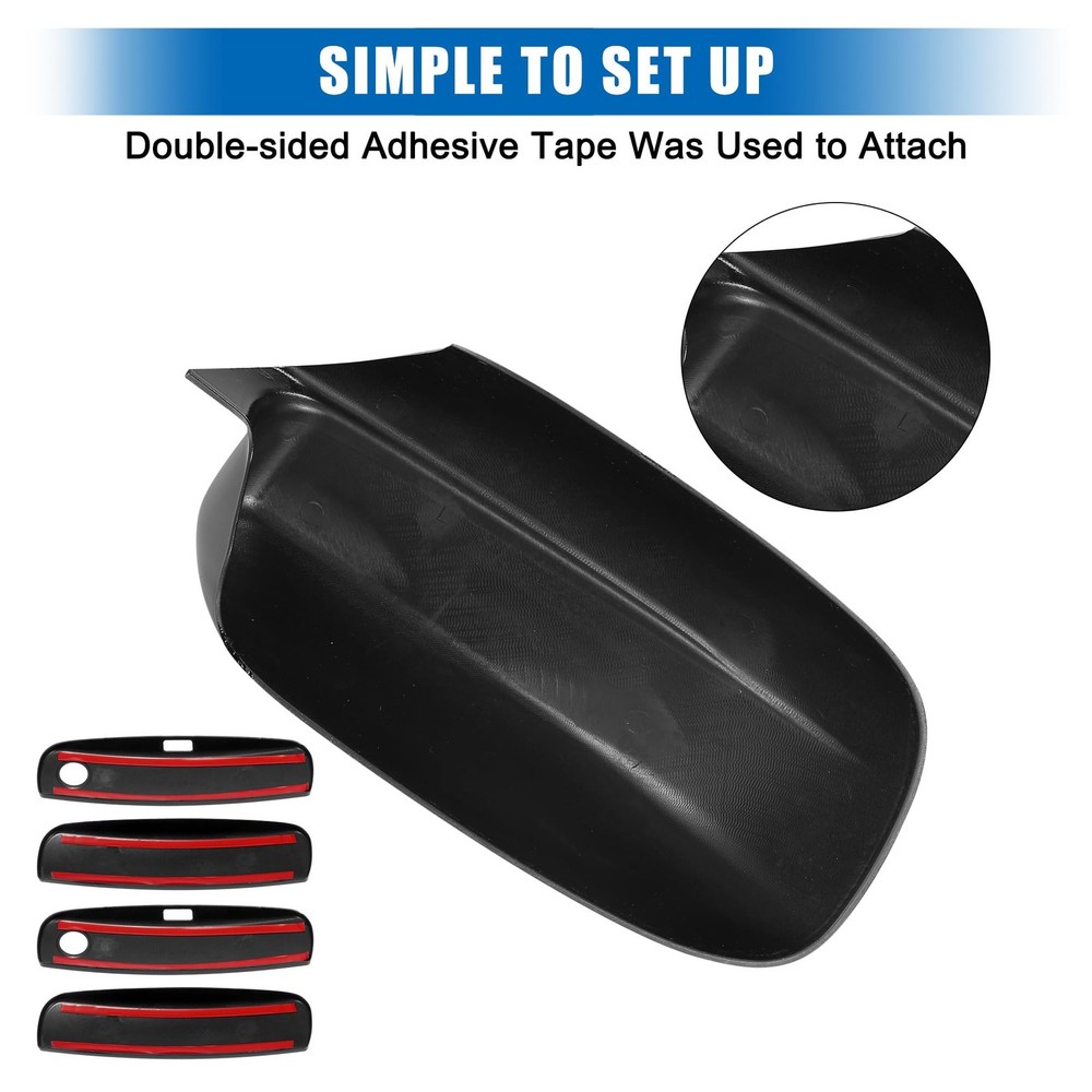 X AUTOHAUX Automotive Exterior Door Handle Covers Rearview Mirror Cover Compa...