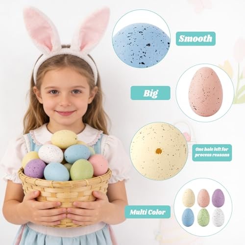  36Pcs Plastic Easter Eggs,2.4" Multi Color Pastel Speckled Eggs for Style3