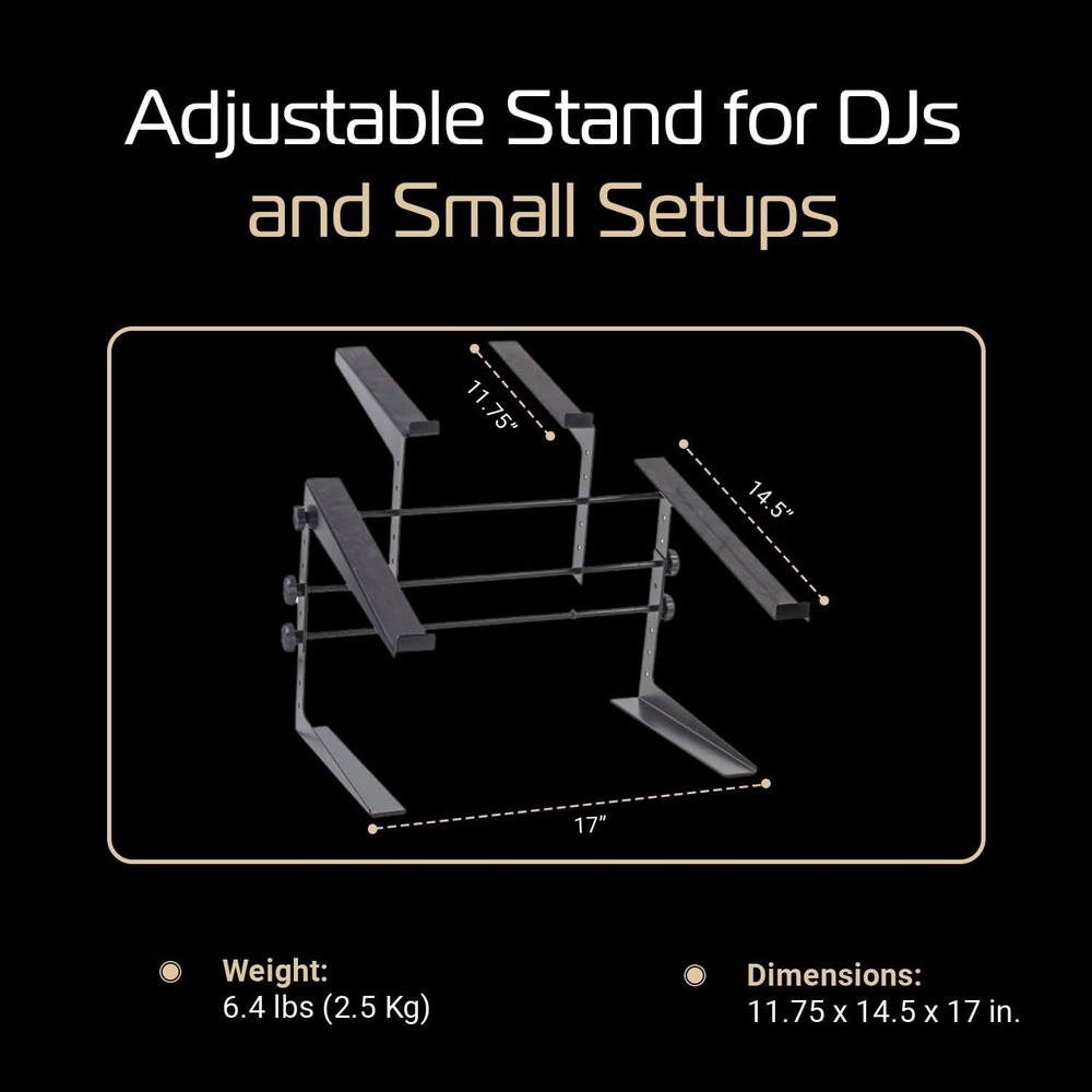 Headliner Covina Adjustable DJ Controller Stand - Portable & Durable Design