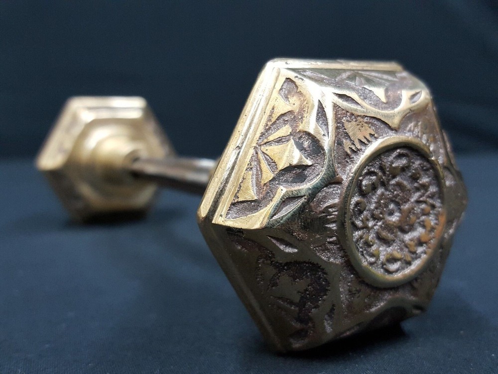 Victorian Style Handcrafted Solid Brass Door Knob Sets - 2 Available GA20966