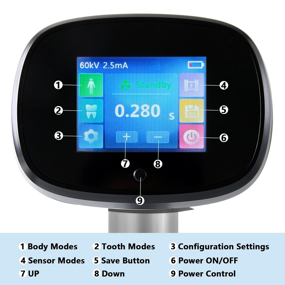 Portable Dental Mobile Scatter Shield X Digital Ray Touch Machine High Frequency