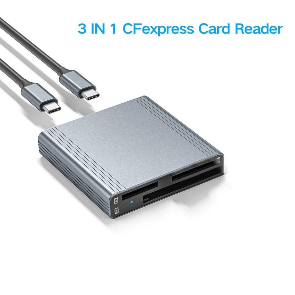 3 in 1 Card Reader USB 3.1 Gen2 10Gbps For CFexpress Type A / B/SD Memory Card D