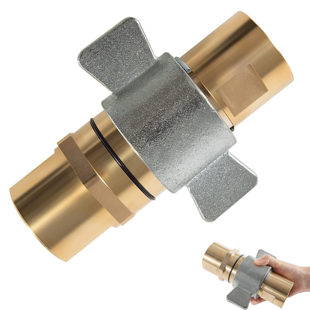 NEW 1" NPT Wet-Line Wing Nut Hydraulic Quick Disconnect Coupler / Coupling Set