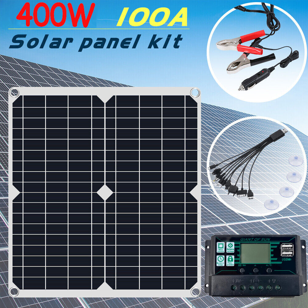 6000W Solar Panel Kit Solar Power Inverter Generator 100A Home 110V Grid System