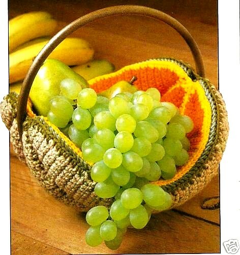 LUSCIOUS Melon Basket/Decor/Crochet Pattern INSTRUCTIONS ONLY