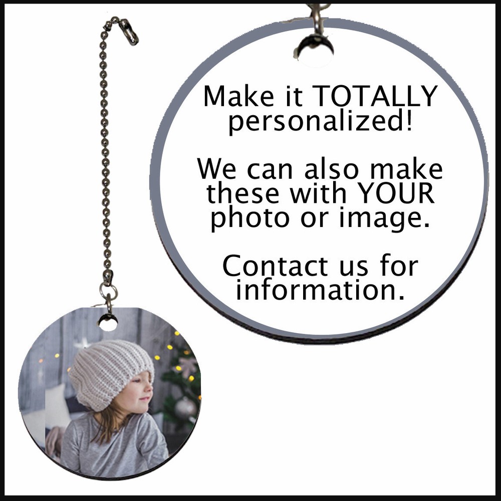 Set 2-Personalized Memorial Room Ceiling Fan Lighting Pull Extension Chain