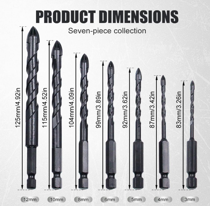 New Four-Flute Sawtooth Eccentric Drill Bit Set,4 Tooth Eccentric Drill Bit