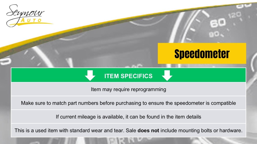 Speedometer MPH Fits 2012 SRX 882069 OEM