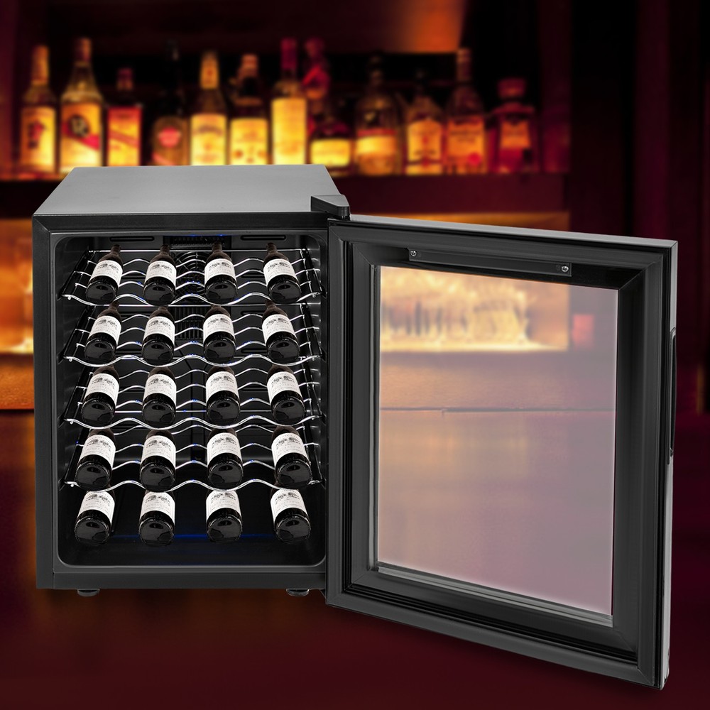 Wine Cooler, Mini Fridge Beverage Refigerator Small Wine fridge 20 Bottle