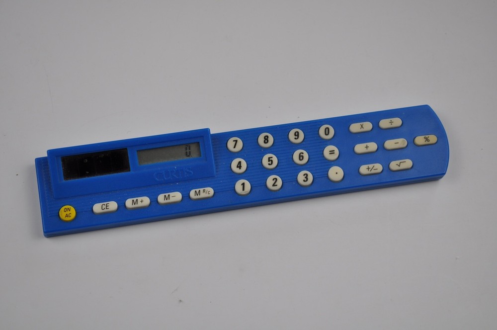 Vintage Curtis Calculator Blue Keyboard