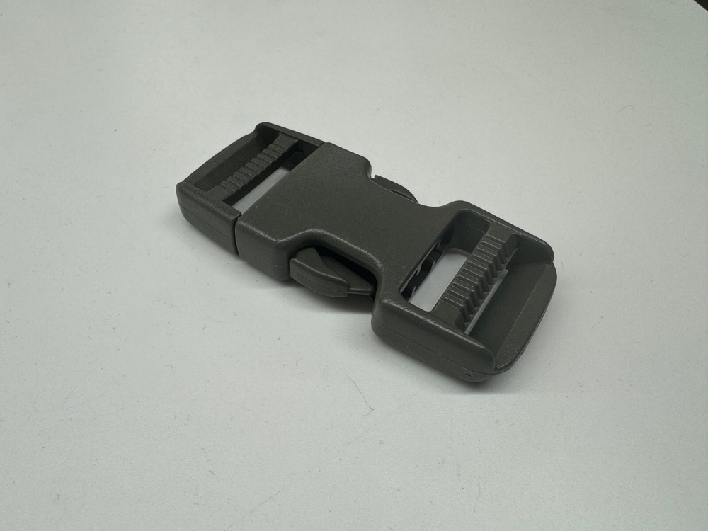 1" (25mm) Dual Adjustable Side Release Squeeze Buckle - Green (4 PACK)