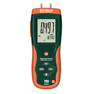 Extech HD755: Manometer, Pressure, 0.5 Psi
