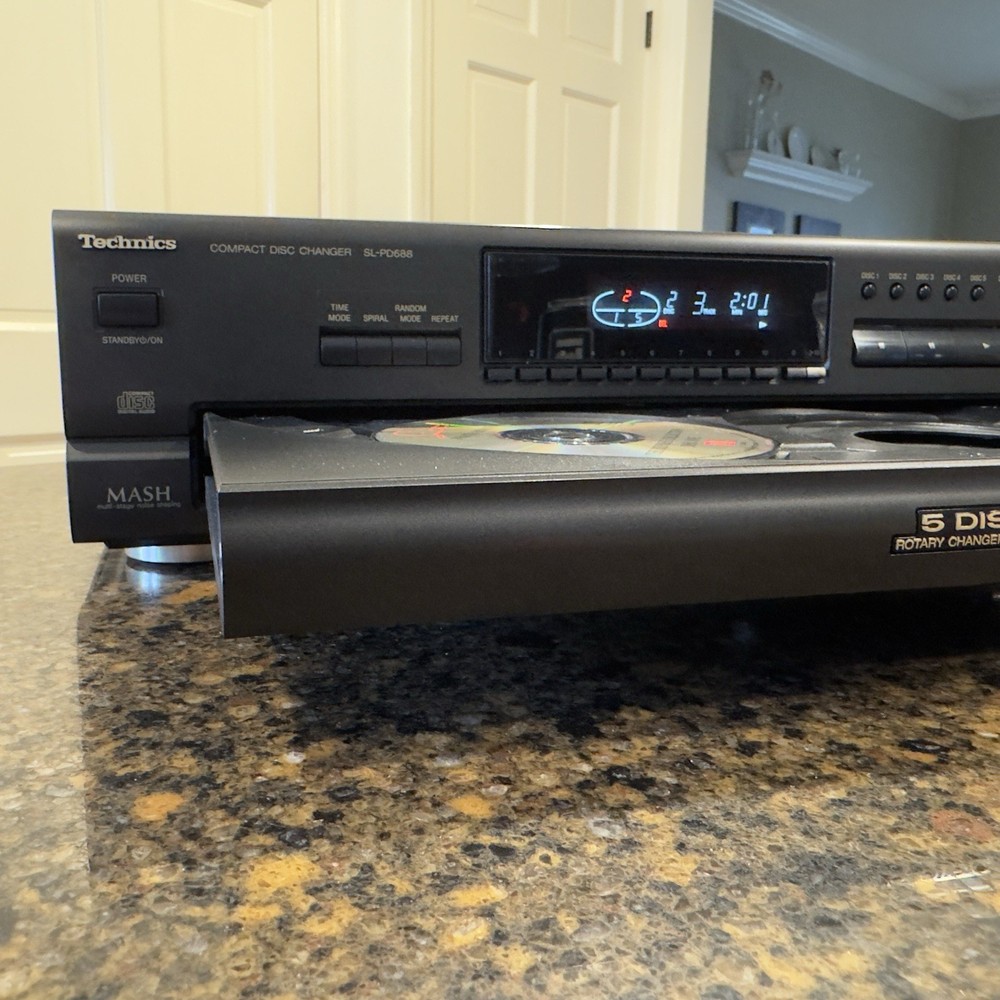 TECHNICS SL-PD888 5 Compact Disc Changer MASH CD Player 30 Day Guarantee