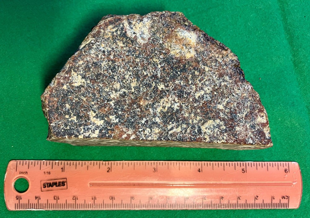 SPOTTED JASPER FOR LAPIDARY WORK - ONE FLAT FACE