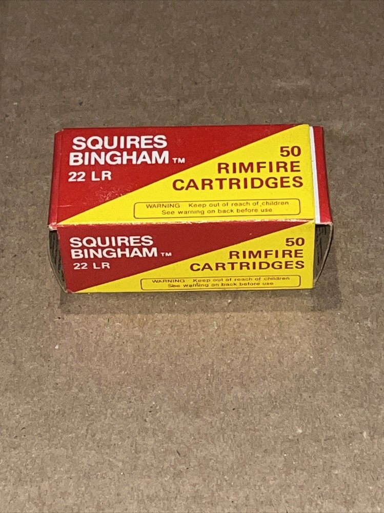 Squire Bingham Empty Ammo Box 22 LR Box Solid Point Minty Brick Fresh