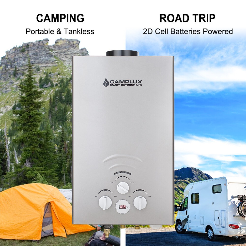 CAMPLUX 2.11 GPM Tankless Water Heater Outdoor Portable Propane Camping Shower