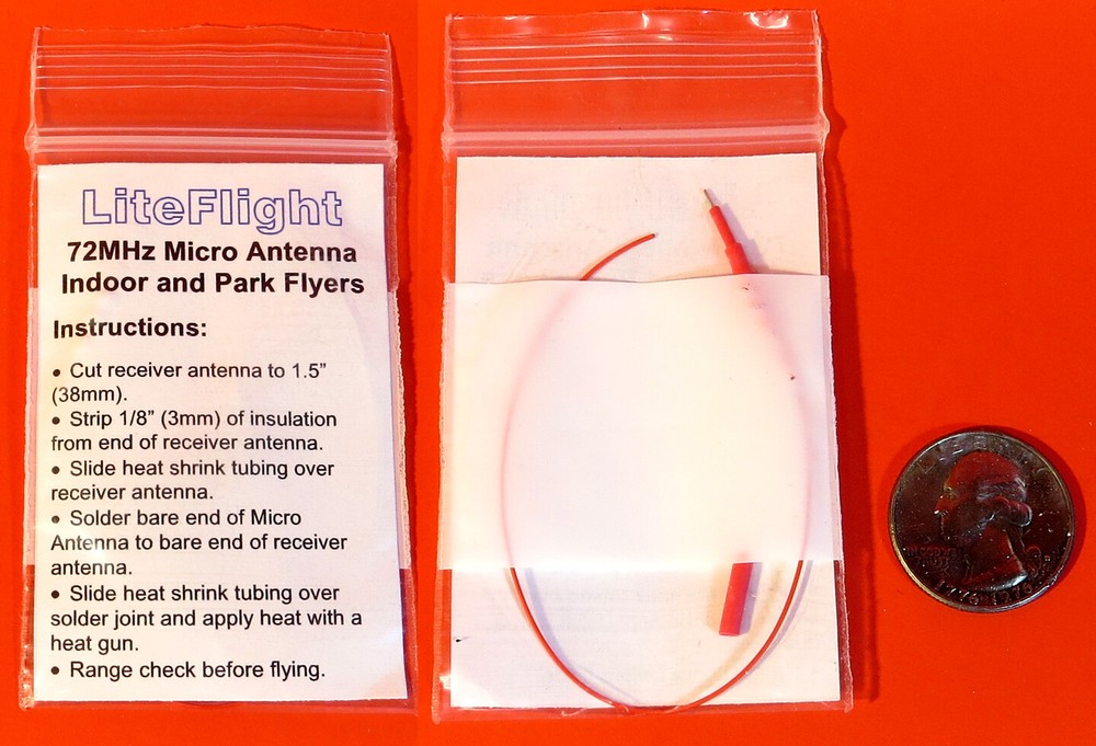 LiteFlight Micro Antenna for 72 mHz Park or Indoor Planes
