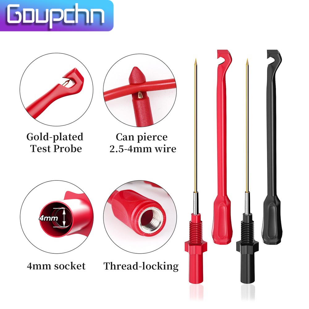 35PCS Multimeter Test Lead Kit with Alligator Clip Wire-Piercing Probe Test Hook