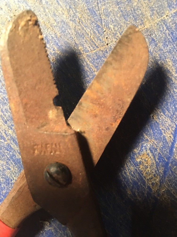 vintage Red handle scissors japan
