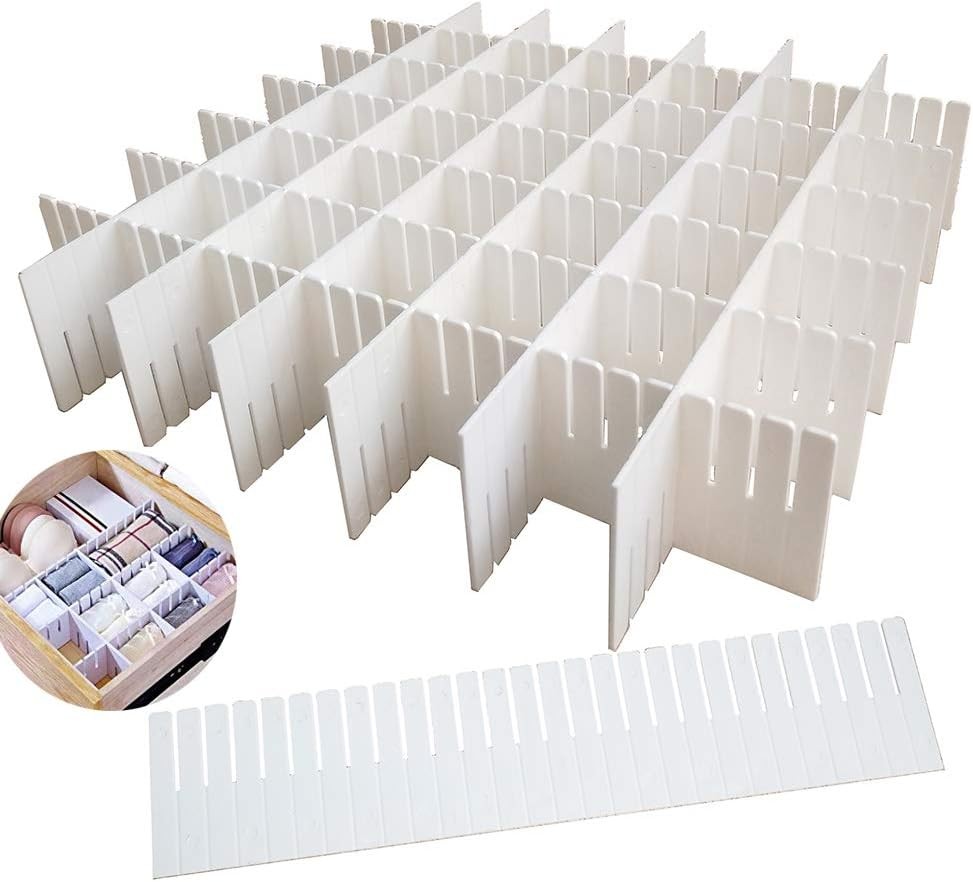 DIY Plastic Grid Der Dividers, White Adjustable So Underwear