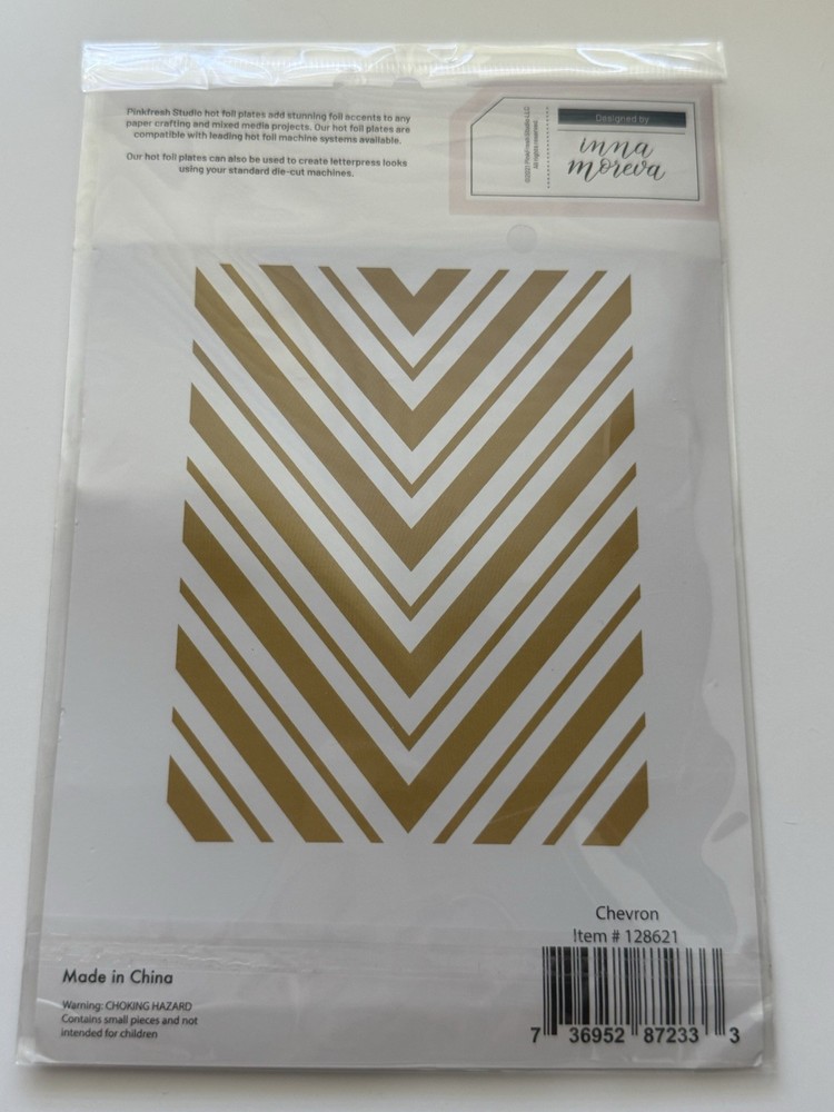 Pinkfresh Studio Chevron Hot Foil Plate