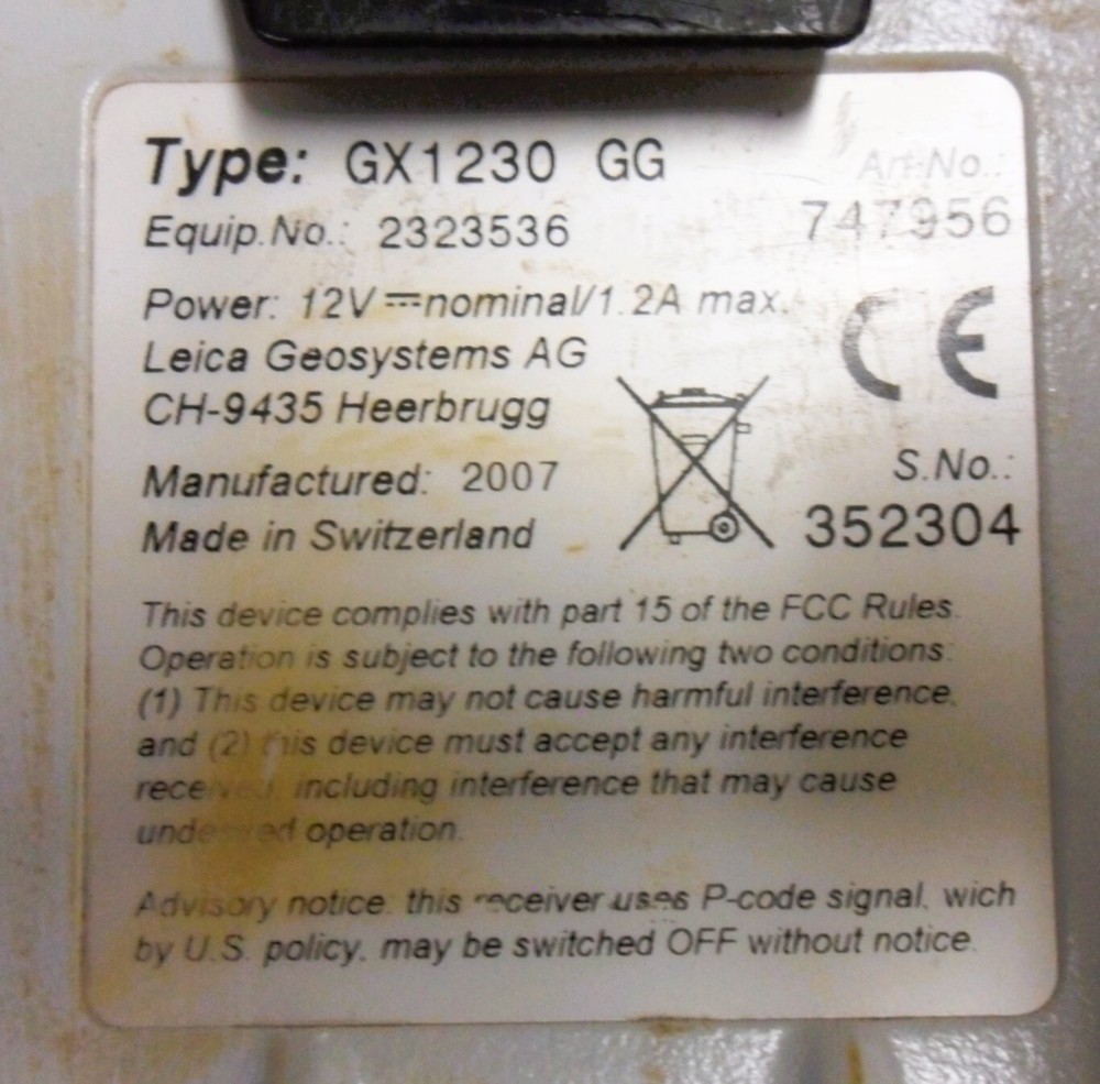 LEICA GX1230 Dual Frequency Receiver Bundle