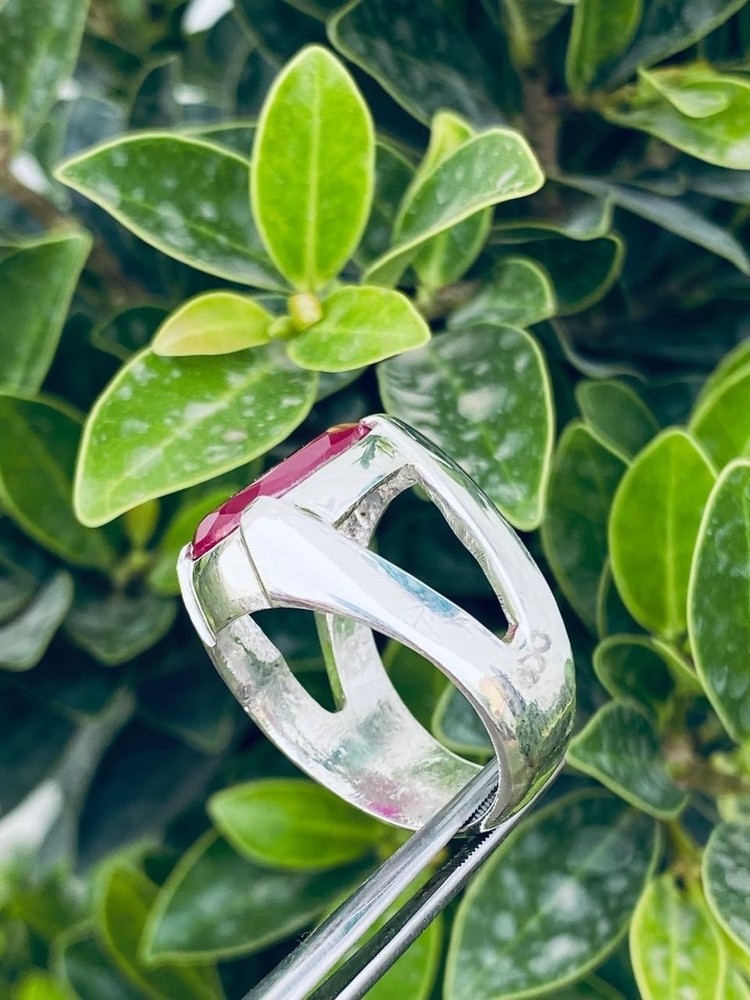 Ruby Ring Oval Cut Handmade Sterling Design Ruby Ring Gift Yaqoot