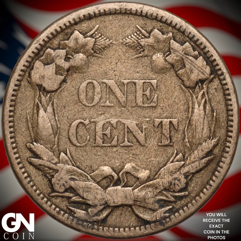 1858 SMALL LETTERS Flying Eagle Cent Penny A9605