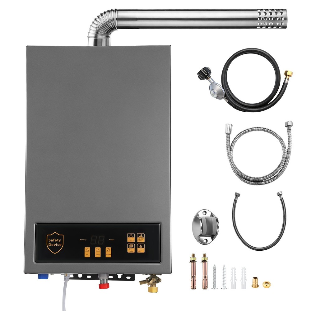 Propane Gas Hot Water Heater Tankless Instant 24KW 3.6GPM 80,000 BTU 110V